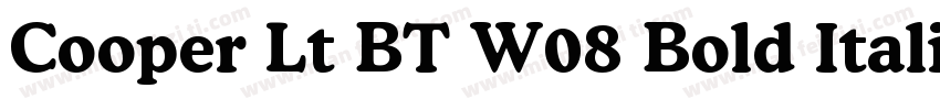 Cooper Lt BT W08 Bold Italic字体转换